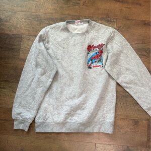 Marvel Gray Crewneck Sweatshirt with Red Logo